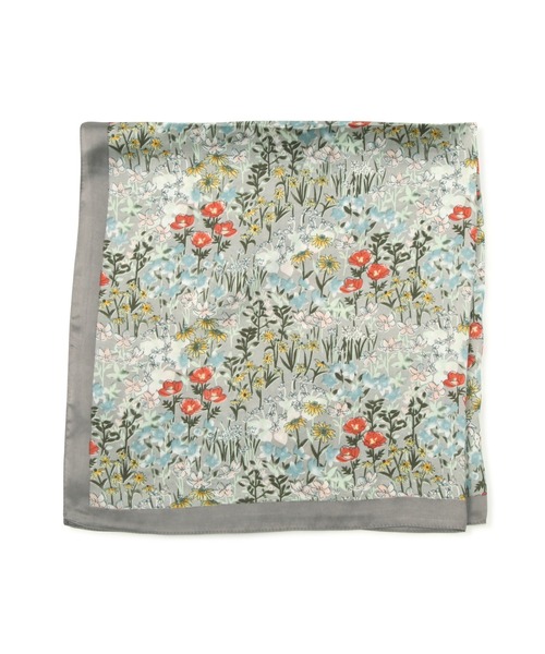 N.（N. Natural Beauty Basic）（エヌエヌナチュラルビューティーベーシック）の「ヴィンテージライクフラワースカーフ（ストール/ショール・レディース・グレー/オレンジ・ﾌﾘ-）」の12枚目の写真