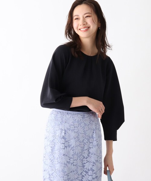 index（インデックス）の「◆ブライトリップルハートタックスリーブトップス【WEB限定サイズ】（Tシャツ/カットソー・レディース・グリーン系/ベージュ/ネイビー/ホワイト系・36/40/38/42）」の4枚目の写真