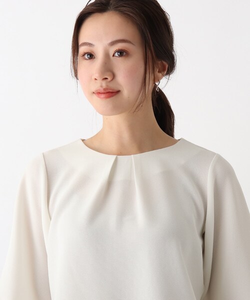 index（インデックス）の「◆ブライトリップルハートタックスリーブトップス【WEB限定サイズ】（Tシャツ/カットソー・レディース・グリーン系/ベージュ/ネイビー/ホワイト系・36/40/38/42）」の8枚目の写真