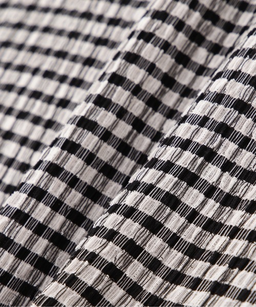 N.(N. Natural Beauty Basic)(エヌエヌナチュラルビューティーベーシック)の「◆ギンガムチェックTシャツ(Tシャツ/カットソー・レディース・ブラック系その他/グリーン系その他・MEDIUM)」の11枚目の写真