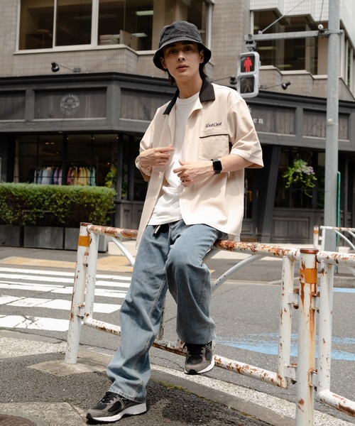 Blue Standard （ブルースタンダード）の「【BLUE STANDARD/ブルースタンダード】さらさらのびのび快適ファンクション 吸水速乾姓ドライ　2WAYストレッチ　UVカット　オープンカラーシャツ（シャツ/ブラウス・メンズ・チャコールグレー/ブラック/グリーン/ネイビー/ベージュ/ライトベージュ・MEDIUM/LARGE/X-LARGE）」の10枚目の写真