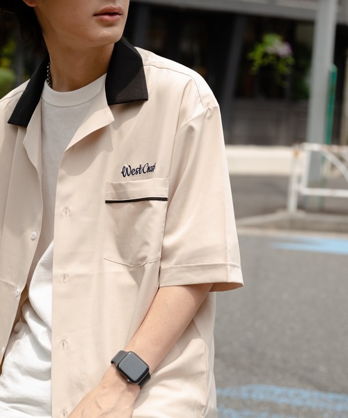 Blue Standard （ブルースタンダード）の「【BLUE STANDARD/ブルースタンダード】さらさらのびのび快適ファンクション 吸水速乾姓ドライ　2WAYストレッチ　UVカット　オープンカラーシャツ（シャツ/ブラウス・メンズ・チャコールグレー/ブラック/グリーン/ネイビー/ベージュ/ライトベージュ・MEDIUM/LARGE/X-LARGE）」の13枚目の写真