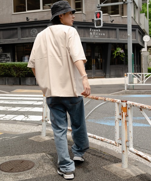 Blue Standard （ブルースタンダード）の「【BLUE STANDARD/ブルースタンダード】さらさらのびのび快適ファンクション 吸水速乾姓ドライ　2WAYストレッチ　UVカット　オープンカラーシャツ（シャツ/ブラウス・メンズ・チャコールグレー/ブラック/グリーン/ネイビー/ベージュ/ライトベージュ・MEDIUM/LARGE/X-LARGE）」の8枚目の写真