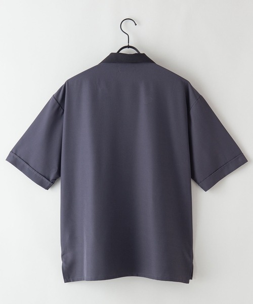 Blue Standard （ブルースタンダード）の「【BLUE STANDARD/ブルースタンダード】さらさらのびのび快適ファンクション 吸水速乾姓ドライ　2WAYストレッチ　UVカット　オープンカラーシャツ（シャツ/ブラウス・メンズ・チャコールグレー/ブラック/グリーン/ネイビー/ベージュ/ライトベージュ・MEDIUM/LARGE/X-LARGE）」の21枚目の写真