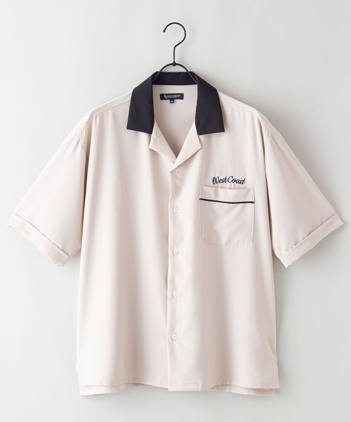 Blue Standard （ブルースタンダード）の「【BLUE STANDARD/ブルースタンダード】さらさらのびのび快適ファンクション 吸水速乾姓ドライ　2WAYストレッチ　UVカット　オープンカラーシャツ（シャツ/ブラウス・メンズ・チャコールグレー/ブラック/グリーン/ネイビー/ベージュ/ライトベージュ・MEDIUM/LARGE/X-LARGE）」の14枚目の写真