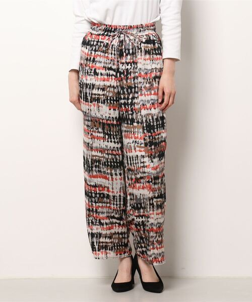 Q(キュー)の「プリントリラックスパンツ(その他パンツ・レディース・ブラック系その他/ブルー系その他・MEDIUM)」の10枚目の写真