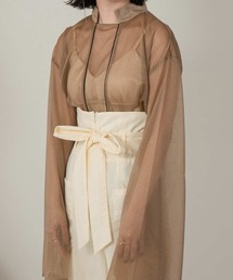 two line stand neck tops