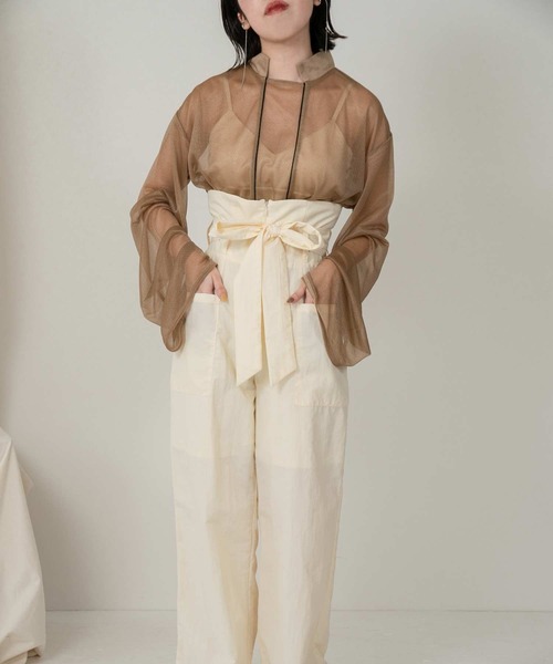 lawgy（ラウジー）の「two line stand neck tops（その他トップス・レディース・ベージュ/ブラウン・FREE）」の11枚目の写真