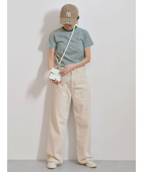 Ungrid（アングリッド）の「【WEB限定】コンパクトボーダーTee（Tシャツ/カットソー・レディース・ブラウン/レッド/ピンク/イエロー/ブルー/グリーン・FREE）」の9枚目の写真
