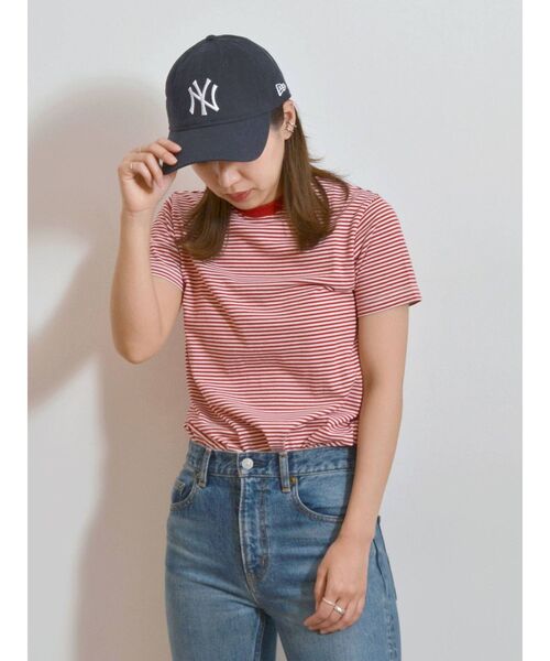 Ungrid（アングリッド）の「【WEB限定】コンパクトボーダーTee（Tシャツ/カットソー・レディース・ブラウン/レッド/ピンク/イエロー/ブルー/グリーン・FREE）」の12枚目の写真