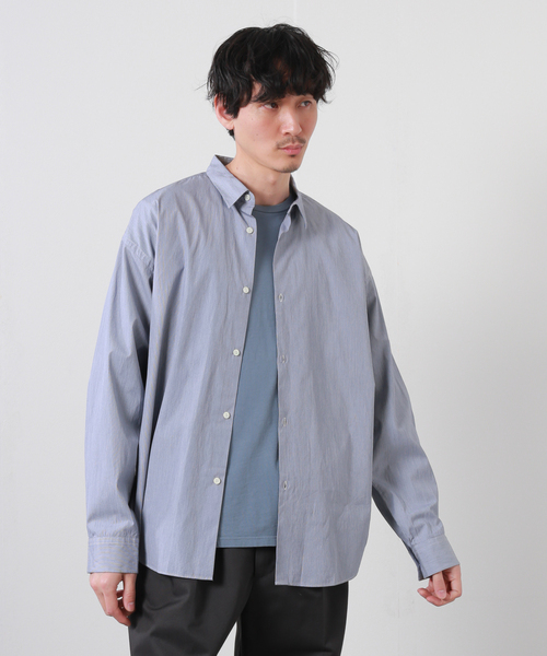 JOURNAL STANDARD(ジャーナルスタンダード)の「フィルロワ ハケメレギュラーシャツ(シャツ/ブラウス・メンズ・ネイビー/サックスブルー/ブルー・MEDIUM/LARGE)」の2枚目の写真