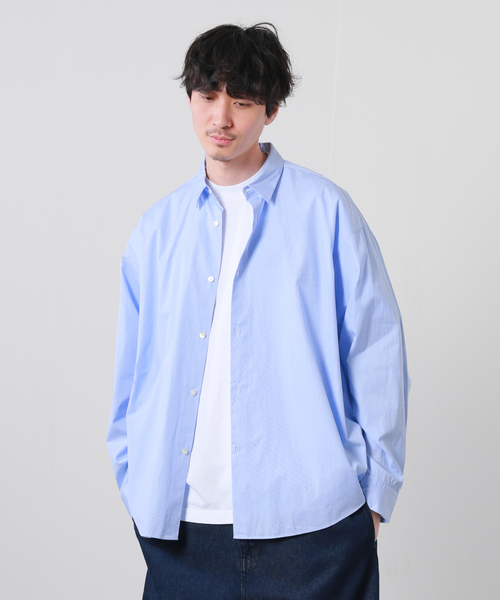 JOURNAL STANDARD(ジャーナルスタンダード)の「フィルロワ ハケメレギュラーシャツ(シャツ/ブラウス・メンズ・ネイビー/サックスブルー/ブルー・MEDIUM/LARGE)」の1枚目の写真