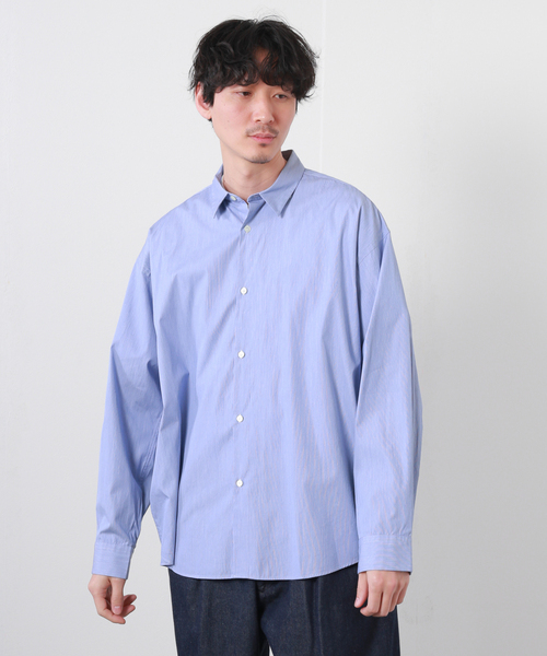 JOURNAL STANDARD(ジャーナルスタンダード)の「フィルロワ ハケメレギュラーシャツ(シャツ/ブラウス・メンズ・ネイビー/サックスブルー/ブルー・MEDIUM/LARGE)」の3枚目の写真