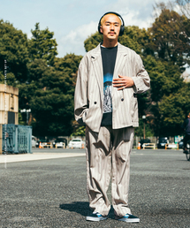 【DADS】“ストライプWジャケット+ストライプパンツの2点SET” セットアップ