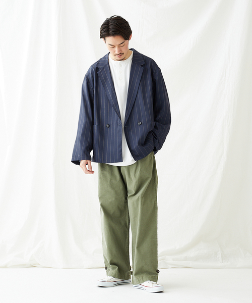 JOURNAL STANDARD（ジャーナルスタンダード）の「【DADS】“ストライプWジャケット+ストライプパンツの2点SET” セットアップ（セットアップ・メンズ・ベージュ/ネイビー/グリーン・SMALL/MEDIUM/LARGE）」の20枚目の写真