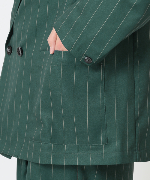 JOURNAL STANDARD（ジャーナルスタンダード）の「【DADS】“ストライプWジャケット+ストライプパンツの2点SET” セットアップ（セットアップ・メンズ・ベージュ/ネイビー/グリーン・SMALL/MEDIUM/LARGE）」の8枚目の写真