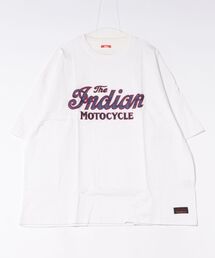【Bl】【INDIAN】サテンロゴ　オーバーサイズTシャツ
