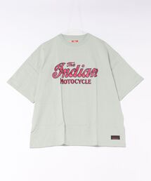 【Bl】【INDIAN】サテンロゴ オーバーサイズTシャツ
