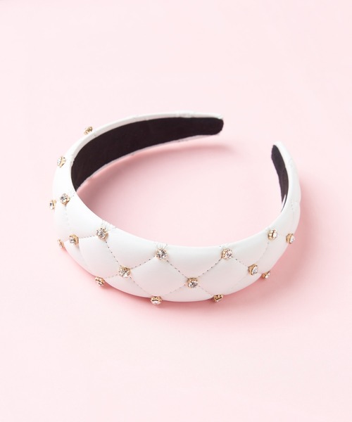 Mel cinna（メルシーナ）の「Mel cinna/quilting stone hair band（カチューシャ）」 WEAR