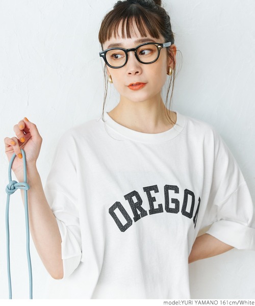 coca(coca)(コカ)の「ビッグシルエットプリントTee(Tシャツ/カットソー・レディース・ホワイト/ライトグレー/グリーン・ONE SIZE)」の8枚目の写真