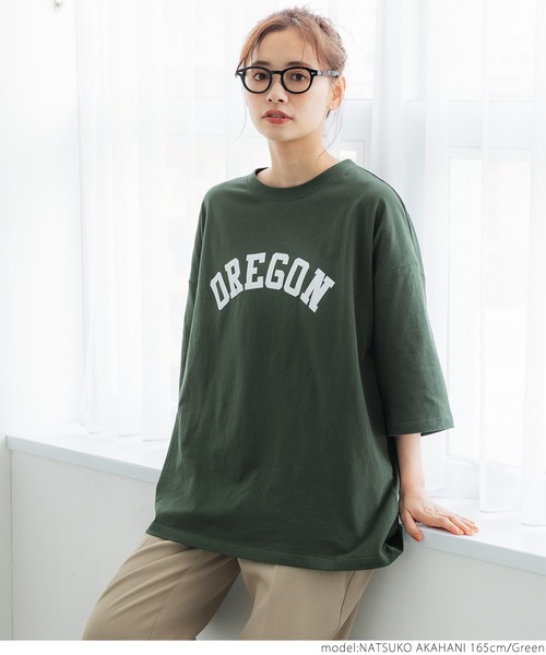 coca(coca)(コカ)の「ビッグシルエットプリントTee(Tシャツ/カットソー・レディース・ホワイト/ライトグレー/グリーン・ONE SIZE)」の10枚目の写真