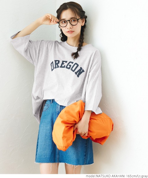 coca(coca)(コカ)の「ビッグシルエットプリントTee(Tシャツ/カットソー・レディース・ホワイト/ライトグレー/グリーン・ONE SIZE)」の18枚目の写真