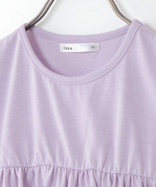 ikka（イッカ）の「【キッズ】フレアTシャツ／フリルパンツセットアップ（120~160cm）（Tシャツ/カットソー・キッズ・ライトグレー/ライトパープル・120/130/140/150/160）」の3枚目の写真