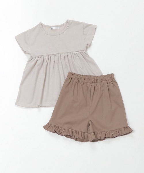 ikka（イッカ）の「【キッズ】フレアTシャツ／フリルパンツセットアップ（120~160cm）（Tシャツ/カットソー・キッズ・ライトグレー/ライトパープル・120/130/140/150/160）」の17枚目の写真