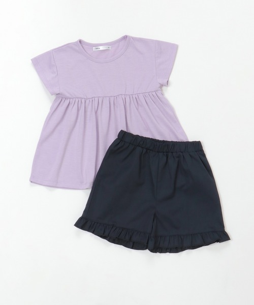 ikka（イッカ）の「【キッズ】フレアTシャツ／フリルパンツセットアップ（120~160cm）（Tシャツ/カットソー・キッズ・ライトグレー/ライトパープル・120/130/140/150/160）」の15枚目の写真