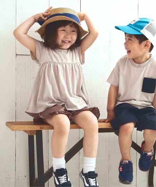 ikka（イッカ）の「【キッズ】フレアTシャツ／フリルパンツセットアップ（120~160cm）（Tシャツ/カットソー・キッズ・ライトグレー/ライトパープル・120/130/140/150/160）」の16枚目の写真