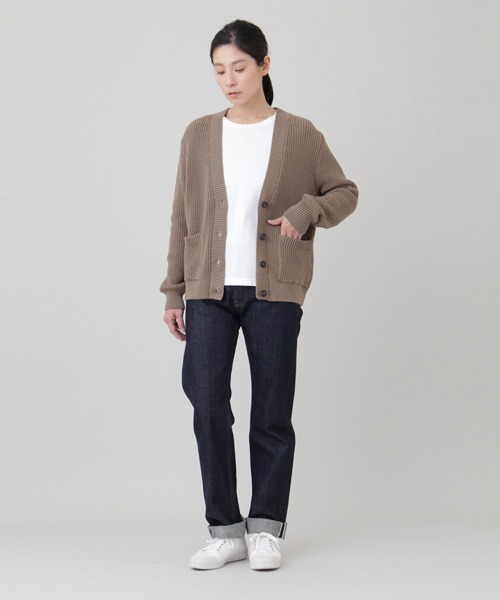 SUNSPEL（サンスペル）の「WOMEN’S HALF CARDIGAN COTTON（カーディガン/ボレロ・レディース・オフホワイト/オリーブ・2）」の9枚目の写真