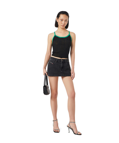 DIESEL（ディーゼル）の「レディース ニット トップス キャミソール リブ ラメ（キャミソール・レディース・ブラック・MEDIUM/X-LARGE/SMALL/LARGE）」の6枚目の写真