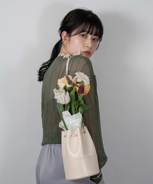 Amiur（エミレ）の「stripe knit pullover（Tシャツ/カットソー・レディース・グリーン/アイボリー/ブラウン・FREE）」の20枚目の写真