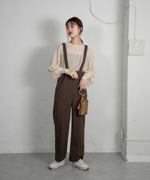 Amiur（エミレ）の「stripe knit pullover（Tシャツ/カットソー・レディース・グリーン/アイボリー/ブラウン・FREE）」の18枚目の写真