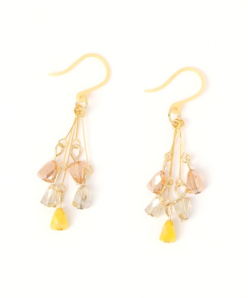 GLOBAL WORK(グローバルワーク)の「MADE IN JAPAN/ガラス樹脂ピアス/277864(ピアス(両耳用)・レディース・ホワイト/ライトブルー/ベージュ/オレンジ・FREE)」の3枚目の写真