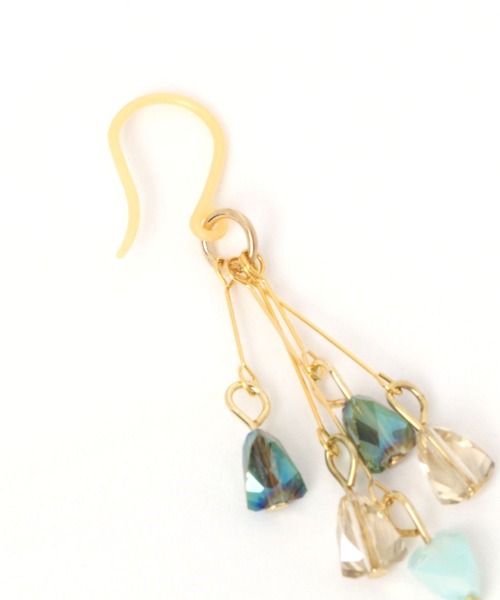 GLOBAL WORK(グローバルワーク)の「MADE IN JAPAN/ガラス樹脂ピアス/277864(ピアス(両耳用)・レディース・ホワイト/ライトブルー/ベージュ/オレンジ・FREE)」の5枚目の写真