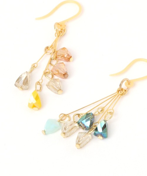 GLOBAL WORK(グローバルワーク)の「MADE IN JAPAN/ガラス樹脂ピアス/277864(ピアス(両耳用)・レディース・ホワイト/ライトブルー/ベージュ/オレンジ・FREE)」の7枚目の写真
