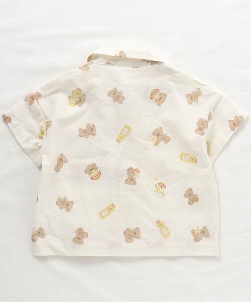 apres les cours（アプレレクール）の「tiny bear 総柄シャツ（シャツ/ブラウス・キッズ・ベージュ/アイボリー・90/100/110/120/80）」の8枚目の写真