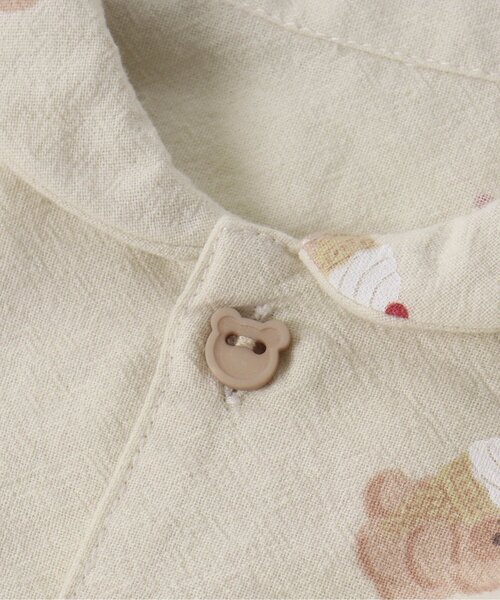 apres les cours（アプレレクール）の「tiny bear 総柄シャツ（シャツ/ブラウス・キッズ・ベージュ/アイボリー・90/100/110/120/80）」の10枚目の写真