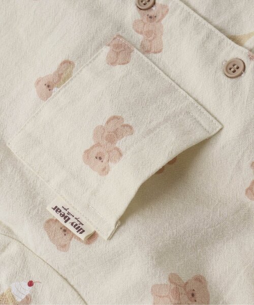 apres les cours（アプレレクール）の「tiny bear 総柄シャツ（シャツ/ブラウス・キッズ・ベージュ/アイボリー・90/100/110/120/80）」の17枚目の写真