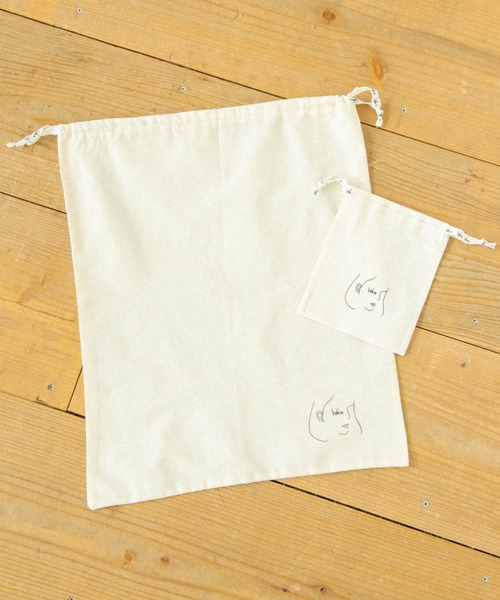 idem（イデム）の「idem gift bag L/コットン巾着ギフトバッグ L（ポーチ・レディース・アイボリー・FREE）」の6枚目の写真