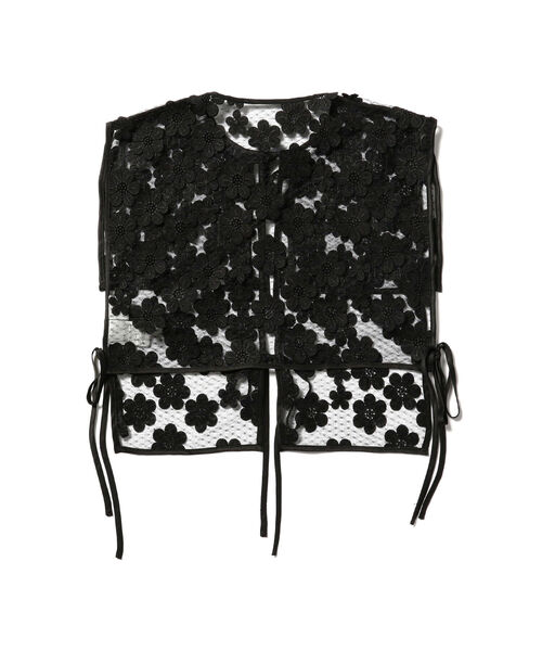 CAROLINA GLASER（カロリナ グレイサー）の「CAROLINA GLASER / フラワーレース ベスト（ベスト・レディース・ブラック/ベージュ・ONE SIZE）」の15枚目の写真