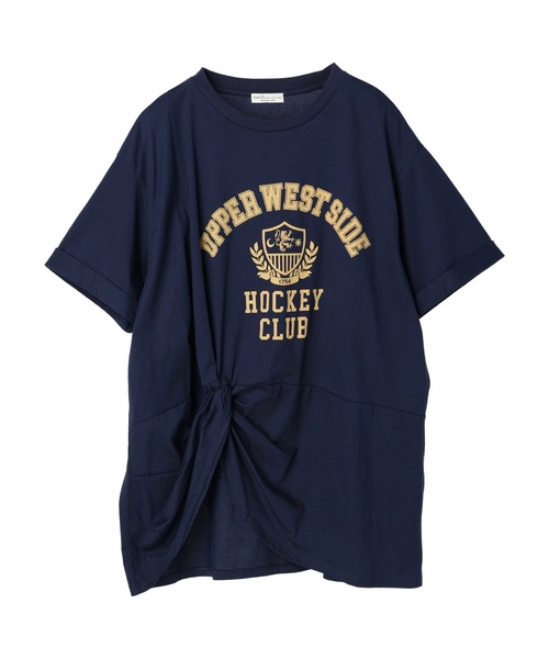 earth music&ecology（アースミュージックアンドエコロジー）の「ツイストカレッジチュニック（Tシャツ/カットソー・レディース・ライトグリーン/ネイビー/オフホワイト・FREE）」の22枚目の写真