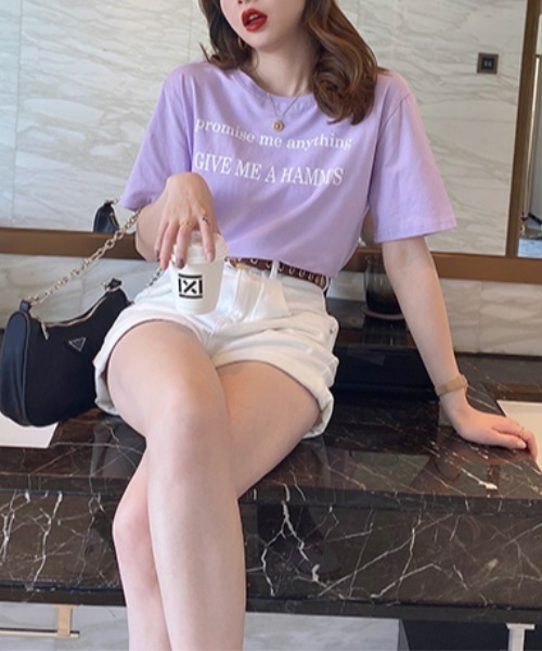 at12:03（アットイチニーゼロサン）の「カラーレタリングTシャツ（Tシャツ/カットソー・レディース・ホワイト/ブラック/オレンジ・FREE）」の15枚目の写真