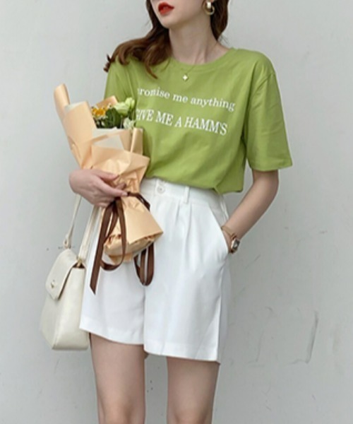 at12:03（アットイチニーゼロサン）の「カラーレタリングTシャツ（Tシャツ/カットソー・レディース・ホワイト/ブラック/オレンジ・FREE）」の12枚目の写真