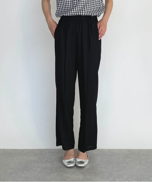 PICCIN（ピッチン）の「リネン混ストレートパンツ（その他パンツ・レディース・ブラック/ピンク/グリーン・M/L）」の2枚目の写真