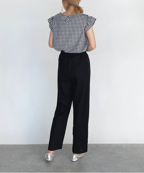 PICCIN（ピッチン）の「リネン混ストレートパンツ（その他パンツ・レディース・ブラック/ピンク/グリーン・M/L）」の4枚目の写真