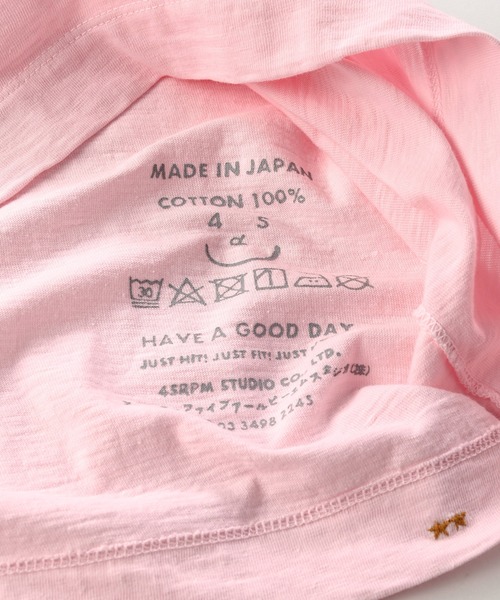 【くるりん】フォーティーファイブアール 45R フジロゴTシャツ ピンク 45R（フォーティファイブアール）の「度詰天竺の45星Tシャツ（T