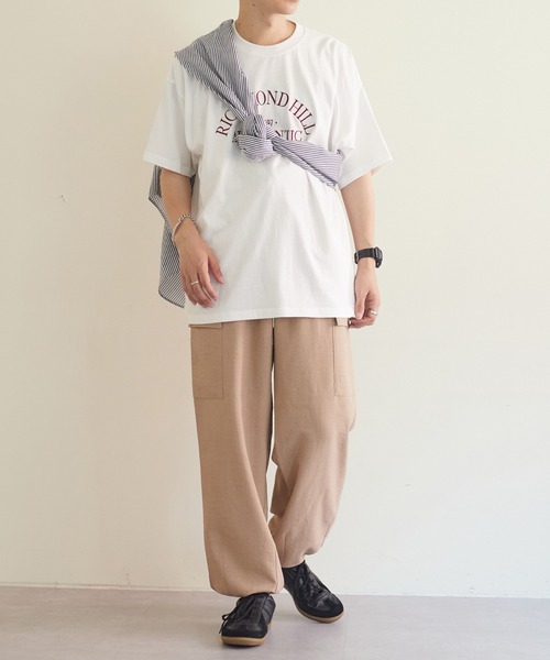 DISCOAT(ディスコート)の「テックリネンワイドカーゴパンツ(カーゴパンツ・レディース・ブラック/ライトグレー/ベージュ・MEDIUM/LARGE)」の12枚目の写真