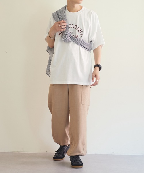 DISCOAT(ディスコート)の「テックリネンワイドカーゴパンツ(カーゴパンツ・レディース・ブラック/ライトグレー/ベージュ・MEDIUM/LARGE)」の13枚目の写真